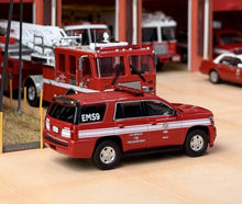 Load image into Gallery viewer, 1:64 596 Red Tahoe LAFD LA Fire SUV Police Sports Model Diecast Metal Car New Collection
