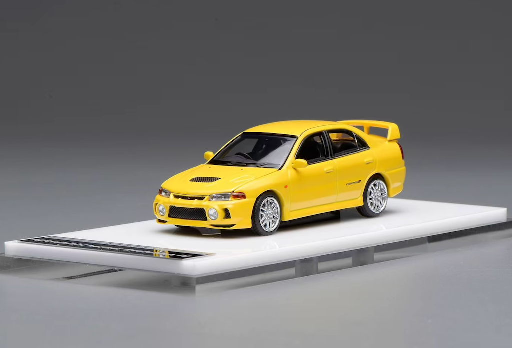 MH 1:64 JDM Yellow Lancer Evolution EVO IV 4 Sport Model Diecast Metal Car New Collection