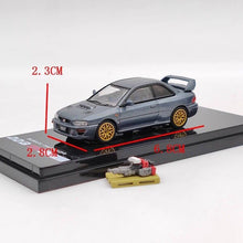 Load image into Gallery viewer, HJ 1:64 JDM Grey Subaru WRX Impreza STI GC8 Racing Sport Model Toy Metal Car Display Box
