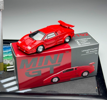 Load image into Gallery viewer, Minigt 1:64 Red Countach 25th Racing Sports Model Diecast Metal Car New Collection
