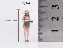 Load image into Gallery viewer, 1:64 Painted Figure Model Miniature Resin Diorama Scene Sand Vacation Style Girl
