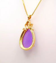 Load image into Gallery viewer, Nature Purple Jade Pendant Necklace Gift Jewelry charm Blessing Lucky Elegant G
