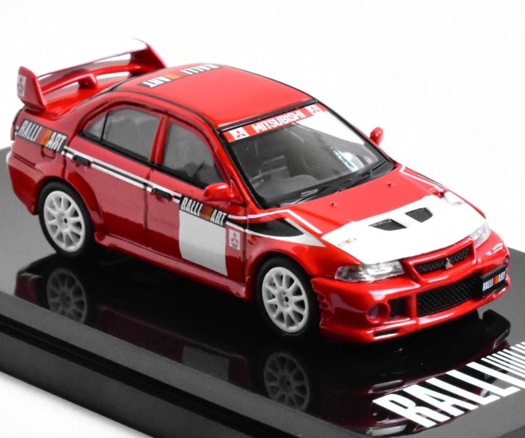 HobbyJapan 1:64 Red Ralli Lancer Evolution EVO 6 VI Model Diecast Metal Car
