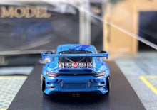 Load image into Gallery viewer, EM 1:64 Blue Shark 911 GT3 RS Sports Model Diecast Metal Car New Collection
