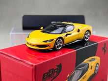 Load image into Gallery viewer, BBR 1:64 Yellow 296 GTB Hard Top Racing Sports Model Diecast Metal Car New Collection
