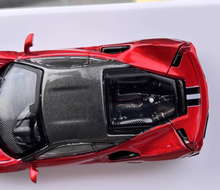Load image into Gallery viewer, DCM 1:64 Red Carbon Top Novitec 488 Pista Sports Model Diecast Metal Car New
