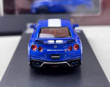 Load image into Gallery viewer, MH 1:64 Blue 50th Skyline GTR R35 Racing Sports Model Diecast Metal Car New Collection
