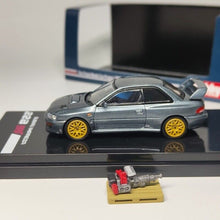 Load image into Gallery viewer, HJ 1:64 JDM Grey Subaru WRX Impreza STI GC8 Racing Sport Model Toy Metal Car Display Box
