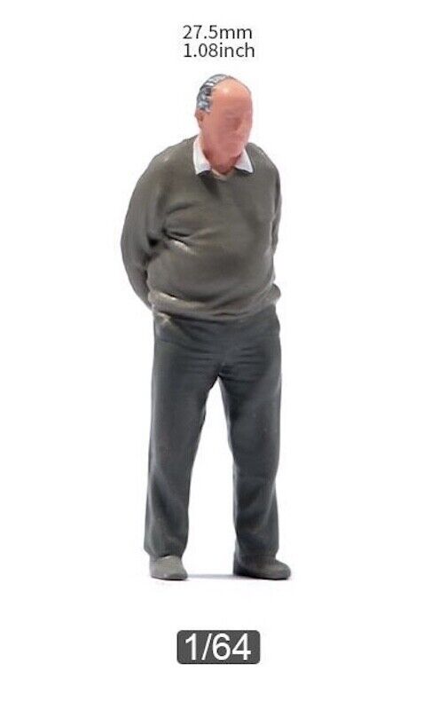 1:64 Painted Unpainted Figure Model Miniature Resin Diorama Sand The Elderly Man