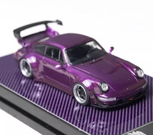 Load image into Gallery viewer, Flame 1:64 Purple Carbon RWB 964 Sports Model Diecast Metal Car New Collection
