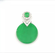 Load image into Gallery viewer, Nature Jade Round Pendant Necklace Gift For Woman Jewelry charm Blessing Lucky D
