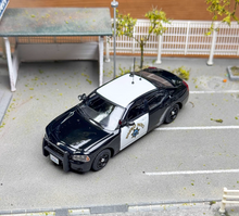 Load image into Gallery viewer, Rollin 1:64 2008 Black CHP Police Charger Muscle Model Diecast Metal Car New Collection
