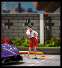 Load image into Gallery viewer, 1:64 Painted Figure Model Miniature Resin Diorama Toy Sand Pretty Red Skirt Girl
