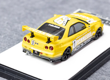 Load image into Gallery viewer, TM 1:64 Yellow Skyline GTR R34 Nismo Sports Model Diecast Metal Car New Collection

