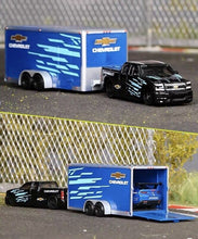 Load image into Gallery viewer, Maisto 1:64 2004 Silverado Pickup Trailer 2016 Camaro Model Toy Metal Car BN

