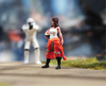 Load image into Gallery viewer, 1:64 Painted Figure Model Miniature Resin Diorama Toy Sand Lady Pilot Woman Cool
