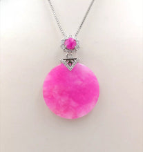 Load image into Gallery viewer, Nature Jade Round Pendant Necklace Gift For Woman Jewelry charm Blessing Lucky S
