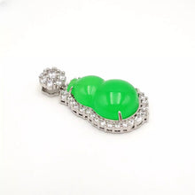 Load image into Gallery viewer, Nature Jade Gourd Pendant Necklace Gift Jewelry charm Blessing Lucky Fortune a
