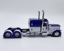 Load image into Gallery viewer, 1:64 596 Blue White Peterbilt W983 379 Truck Tractor Model Diecast Metal Car
