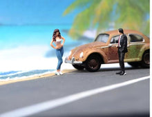 Load image into Gallery viewer, 1:64 Painted Figure Model Miniature Resin Diorama Sand Curly Hair Lady Suit Man
