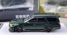 Load image into Gallery viewer, FH 1:64 Dark Green Stagea Wagon Skyline GTR R34 WC34 Model Diecast Metal Car
