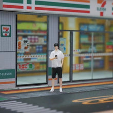 Load image into Gallery viewer, 1:64 Painted Figure Mini Model Miniature Resin Diorama Sand Boy Man White Tee
