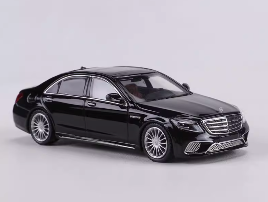 MJ 1:64 Black S65 Sedan Sports Model Diecast Metal Car BN