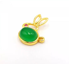 Load image into Gallery viewer, Nature Jade Cute Rabbie Pendant Necklace Gift Jewelry charm Blessing Lucky c

