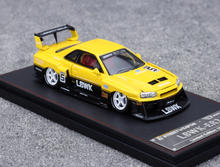 Load image into Gallery viewer, SW 1:64 Yellow Black Skyline GTR ER34 LBWK #5 Sports Model Diecast Metal Car
