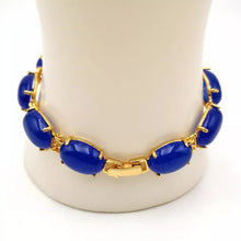 Load image into Gallery viewer, Nature Jade Beaded Bracelet Jewelry Blessing Lucky Fortune Gift For Her Blue O

