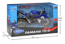 Load image into Gallery viewer, WELLY Blue 1:10 YZF R1 Sports Racing Heavy Model Diecast Metal Motorcycle
