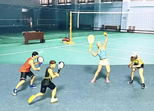 Load image into Gallery viewer, 1:64 Painted Figure Mini Model Miniature Resin Diorama Sport Tennis Lady Man Set
