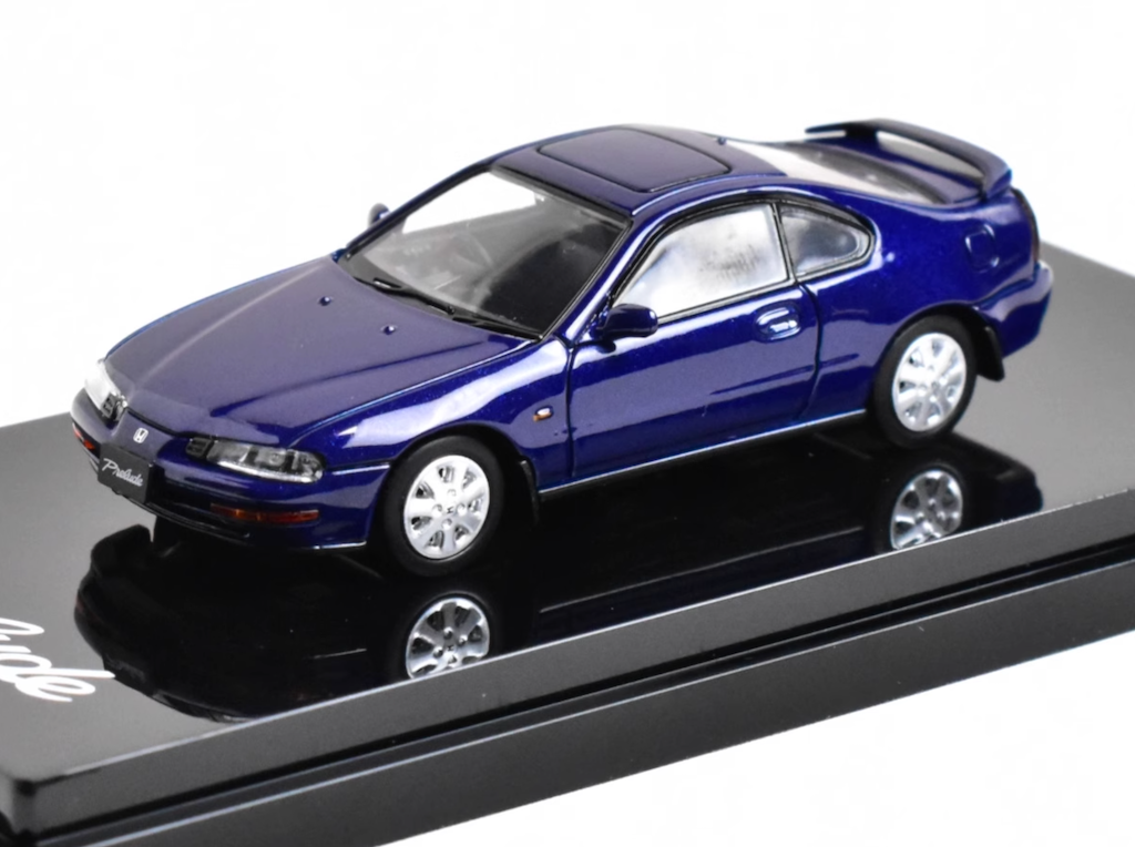 Hobby Japan 1:64 Blue Prelude Early Coupe Sports Model Diecast Metal Car New Collection