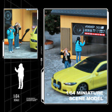 Load image into Gallery viewer, 1:64 Painted Figure Mini Model Miniature Resin Diorama Selfie Down Jacket Girl New Scene

