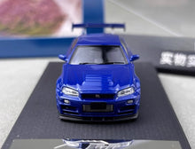 Load image into Gallery viewer, Fuji 1:64 Blue Skyline GTR R34 Nismo Z-Tune Sport Model Diecast Metal Car New Collection
