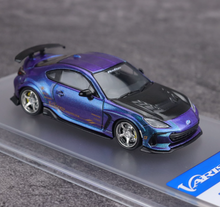 Load image into Gallery viewer, CM 1:64 Purple Carbon BRZ Coupe Widebody Sports Model Diecast Metal Car New Collection
