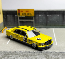 Load image into Gallery viewer, Master 1:64 Yellow 560SEL W126 VIP Low Sedan Sport Model Diecast Metal Car BN
