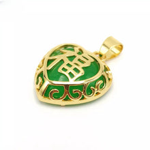 Load image into Gallery viewer, Nature Jade Heart Pendant Necklace Gift Jewelry charm Blessing Fortune Lucky c
