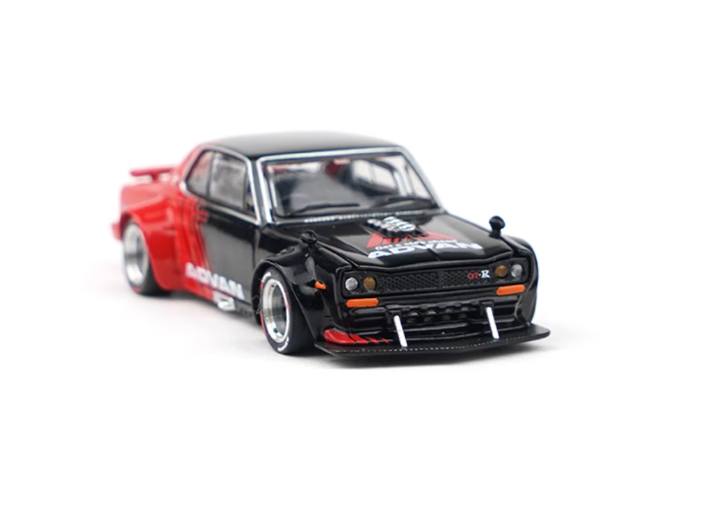 Poprace 1:64 Advan Skyline GTR V8 Drift Hakosuka Model Diecast Metal Car New Collection
