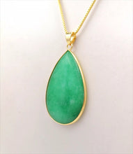 Load image into Gallery viewer, Nature Jade Water Drop Shape Pendant Necklace Gift Jewelry charm Blessing Lucky
