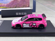 Load image into Gallery viewer, Fuji 1:64 Pink Civic EG6 Sir Pandem Rocket Bunny Model Diecast Metal Car New Collection
