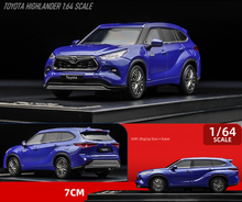 Load image into Gallery viewer, LCD 1:64 Blue Toyota Highlander SUV Sports Model Toy Diecast Metal Car Box
