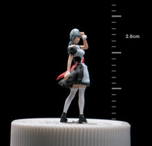 Load image into Gallery viewer, 1:64 Painted Figure Mini Model Miniature Resin Diorama Sand Cosplay Maid Girl New Scene
