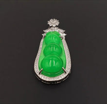 Load image into Gallery viewer, Nature Jade Fortune Beans Pendant Necklace Gift Jewelry charm Blessing Lucky d
