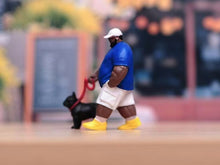 Load image into Gallery viewer, 1:64 Painted Figure Model Miniature Resin Diorama Sand Walking Dog Strong Man
