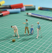 Load image into Gallery viewer, 1:64 Painted Figure Model Miniature Resin Diorama Sand Toy Golf Sport Scene Man
