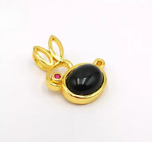 Load image into Gallery viewer, Nature Jade Cute Rabbie Pendant Necklace Gift Jewelry charm Blessing Lucky f
