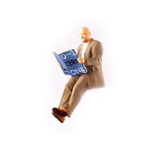Load image into Gallery viewer, 1:64 Painted Figure Mini Model Miniature Resin Diorama Sand Reader Reading Man New Scene
