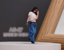 Load image into Gallery viewer, 1:64 Painted Figure Model Miniature Resin Diorama Toy Sand White Tee Denim Cool
