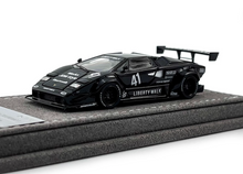 Load image into Gallery viewer, Topart 1:64 Black LBWK Countach #41 Racing Sports Model Diecast Metal Car New Collection

